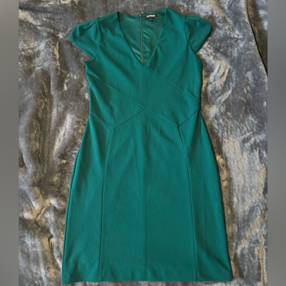 Express green mini dress
